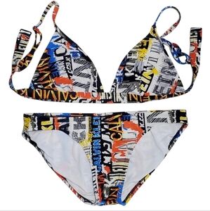 Calvin Klein Graphic Print Bikini Set